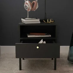 Wohnen Nachtkommode mit Fach und Schublade - Groot