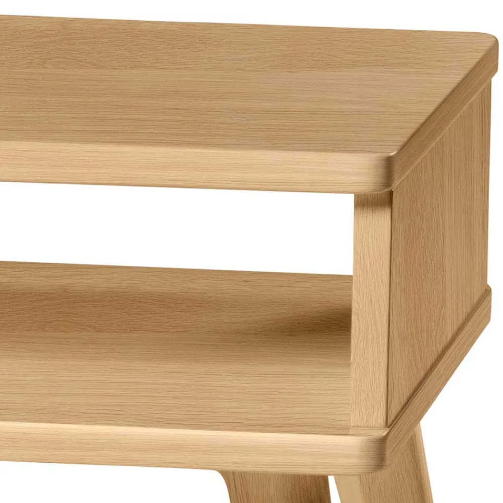 Wohnen Nachtkonsole aus Holz Eiche hell - Ilatada