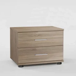 Wohnen Nachttische|Sideboards & Kommoden*Nachtkonsole Entuisan in Eiche Holzoptik Sägerau