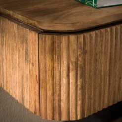 Wohnen Nachtkonsole für die Wandmontage aus Massivholz - Izunamy