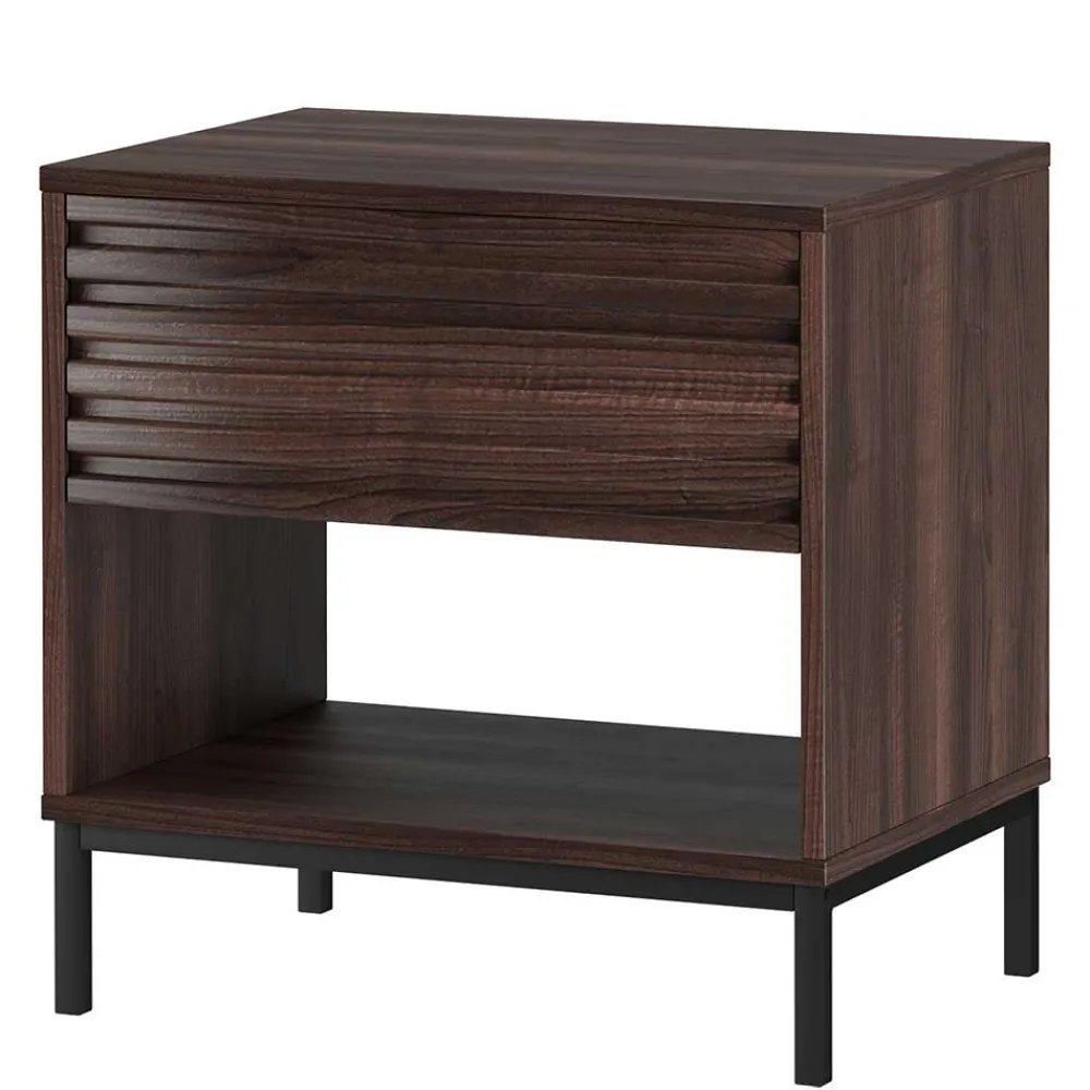 Wohnen Nachtkonsole in Walnuss Holzoptik - Teleska