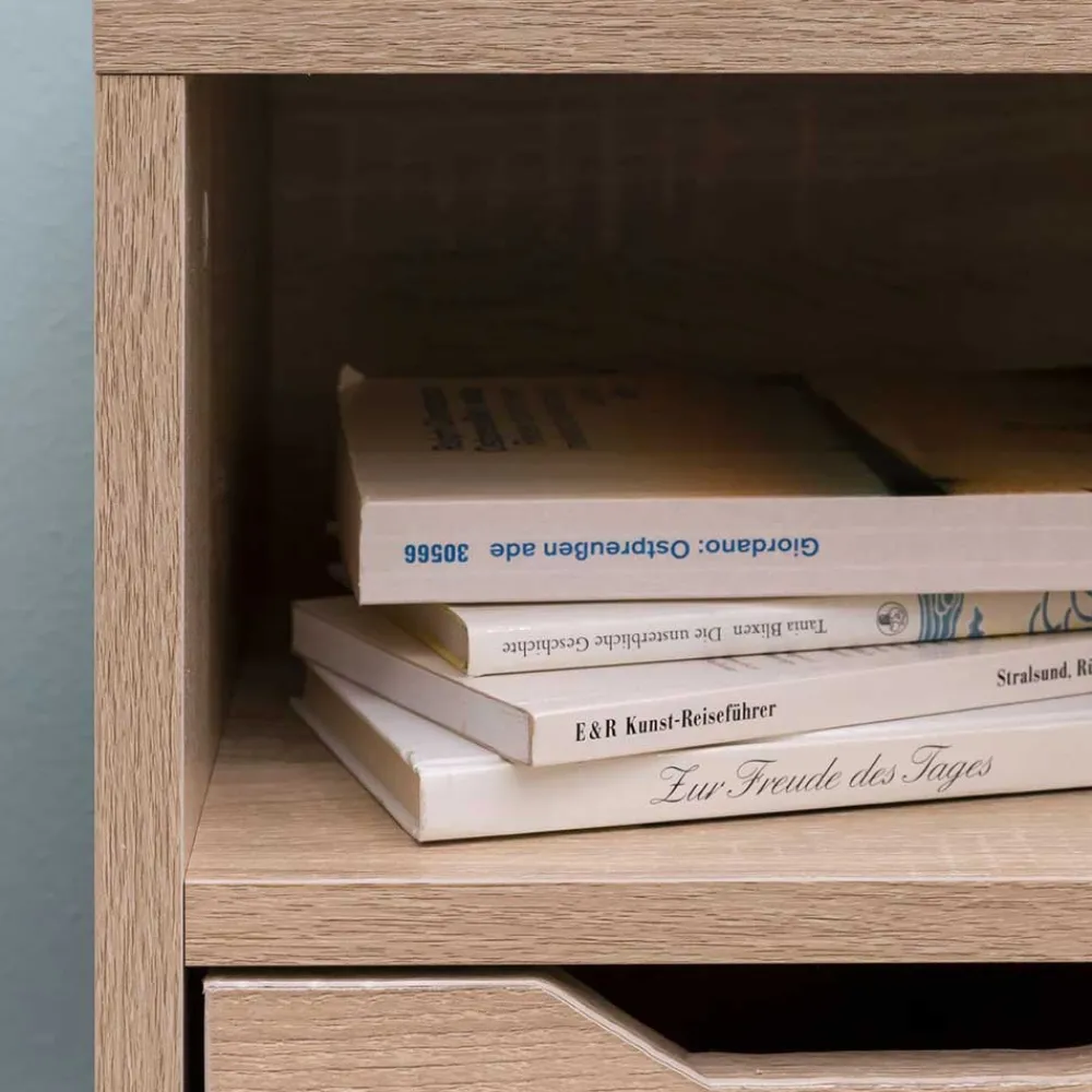 Wohnen Nachtkonsole mit Fach und Schublade - Mavricara