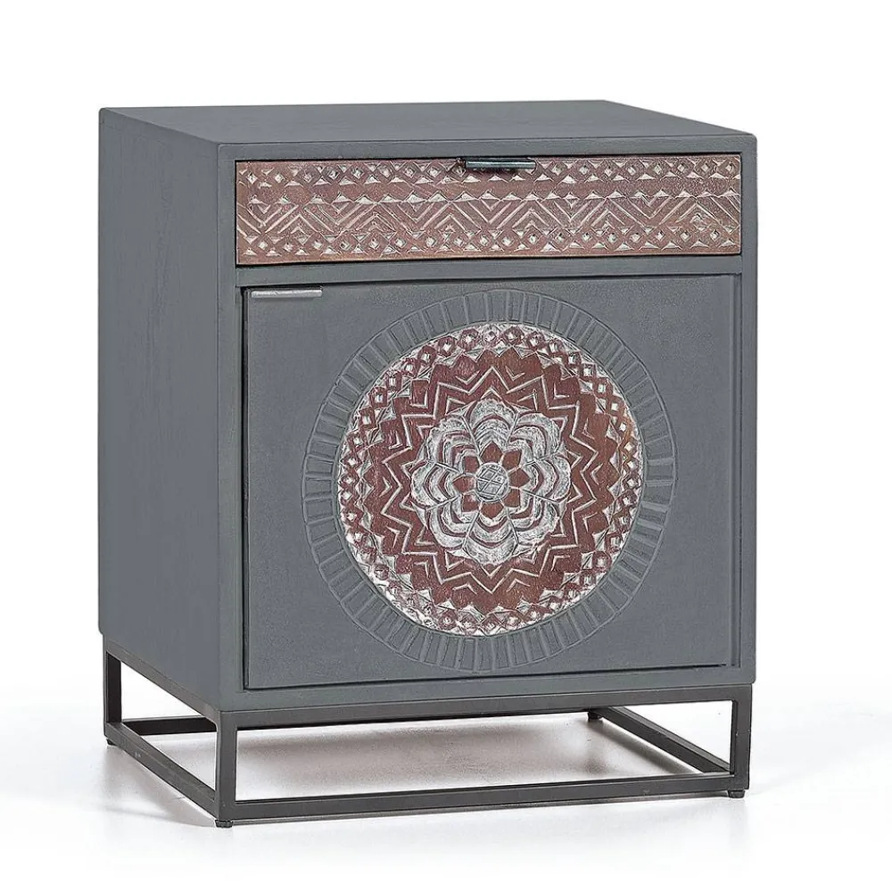 Wohnen Nachtschrank - dekorativ mit Mandala - Mesusco