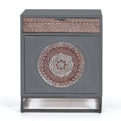 Wohnen Nachtschrank - dekorativ mit Mandala - Mesusco