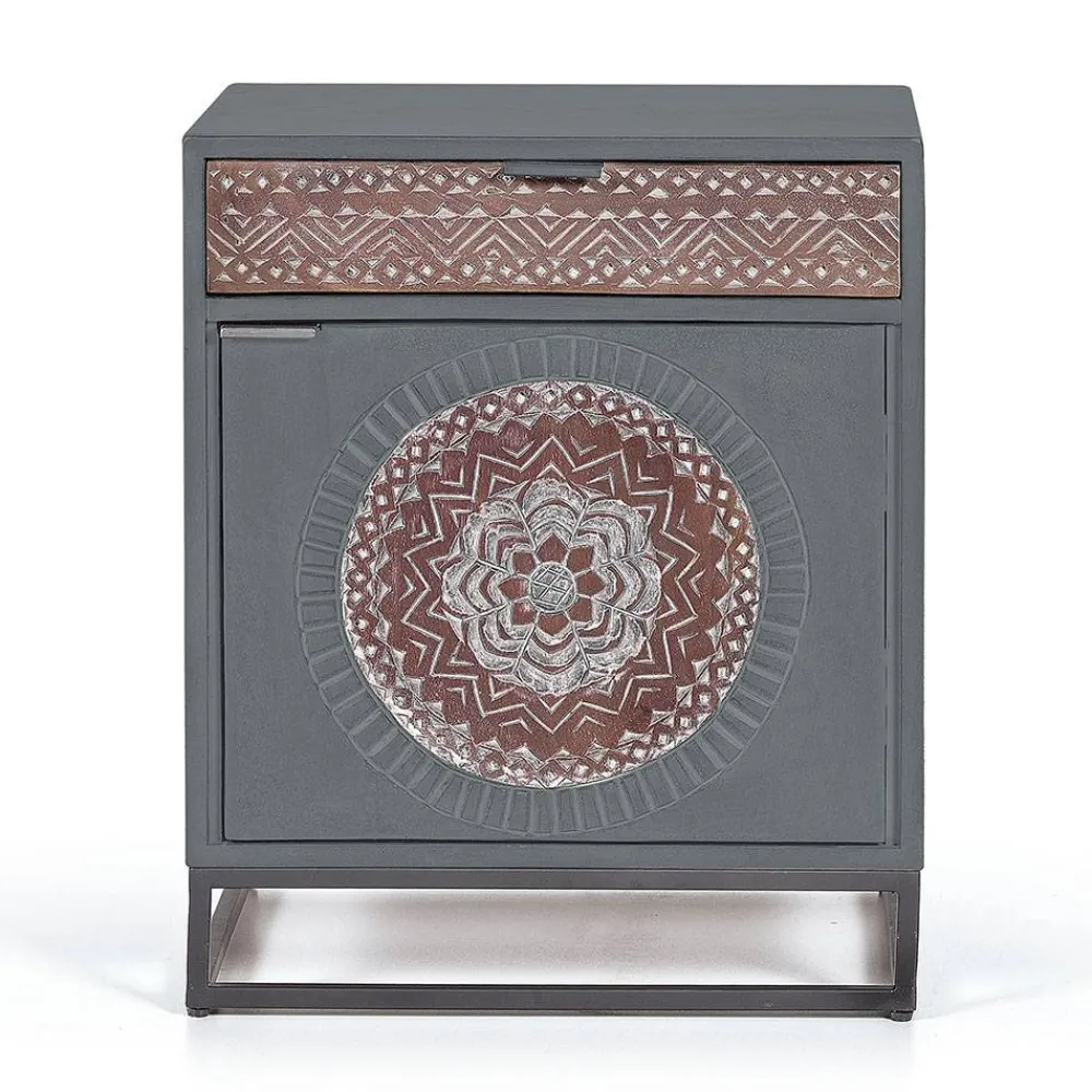 Wohnen Nachtschrank - dekorativ mit Mandala - Mesusco