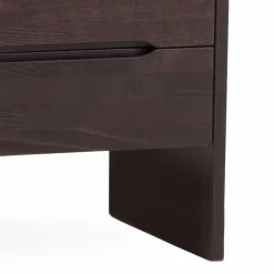 Wohnen Kommoden|Nachttische*Nachtschrank aus Buche Wengefarben Jet mit 2 Schubladen