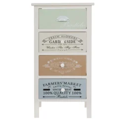 Wohnen Nachtschrank Face in Bunt