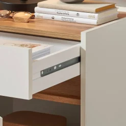 Wohnen Sideboards & Kommoden*Nachtschrank in Weiß und Wildeiche Dekor - Nonessia