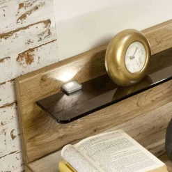 Wohnen Kommoden|Flurkommoden*Nachtschrank Set Neriman in Creme und Eichefarben (2er Set)