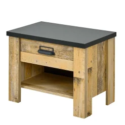 Wohnen Nachttische|Sideboards & Kommoden*Nachttisch in Altholz Optik & Anthrazit - Naiavio