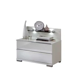 Wohnen Nachttisch Konsole Donpiave in Weiß (zweiteilig)