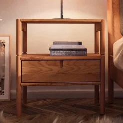 Wohnen Kommoden|Nachttische*Nachttisch mit Fach & Schublade - Indrya