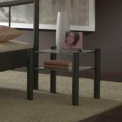 Wohnen Kommoden|Nachttische*Nachttisch Virginia in Dunkelgrau