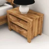 Wohnen Nachttischkommode Nadalia aus Wildeiche massiv geölt