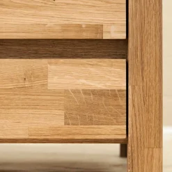 Wohnen Nachttischkommode Nadalia aus Wildeiche massiv geölt