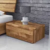 Wohnen Nachttischkommode Vaskov aus Wildeiche Massivholz