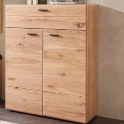 Wohnen Natürlicher Schuhschrank mit Drehtüren - Cymbal