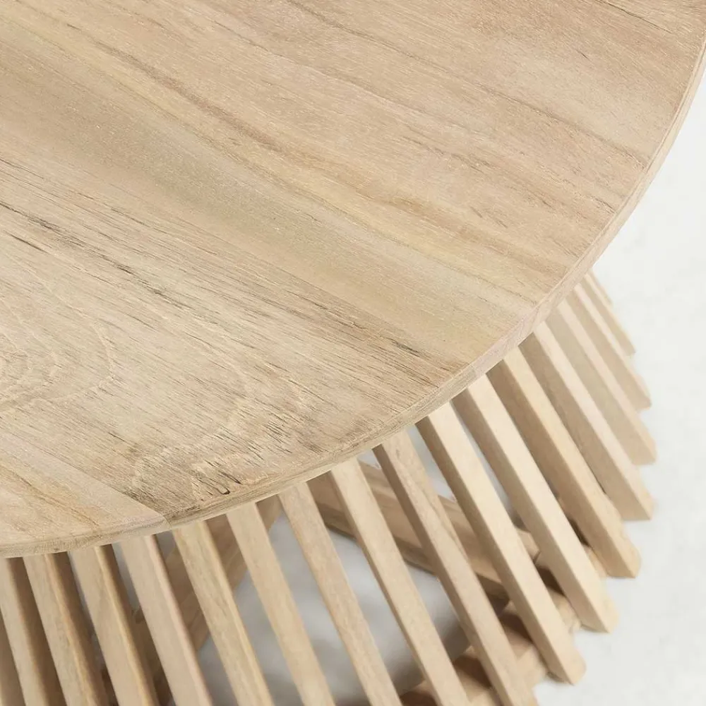 Wohnen Massivholzmöbel|Küchentische*Naturbelassener Designtisch aus Teakholz - Trainy