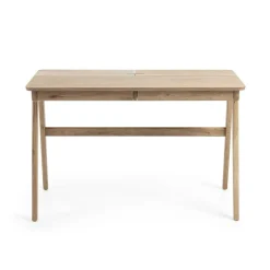Wohnen Naturfarbener Schreibtisch im Hygge Look - Calmaro