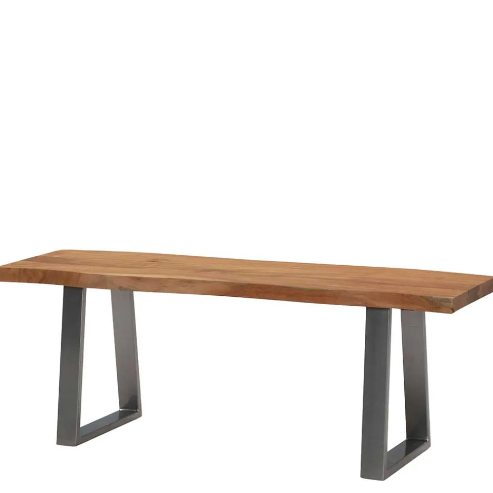 Wohnen Küchenbänke|Esszimmerbänke*Naturkanten Dielenbank aus Akazie massiv - Vibka