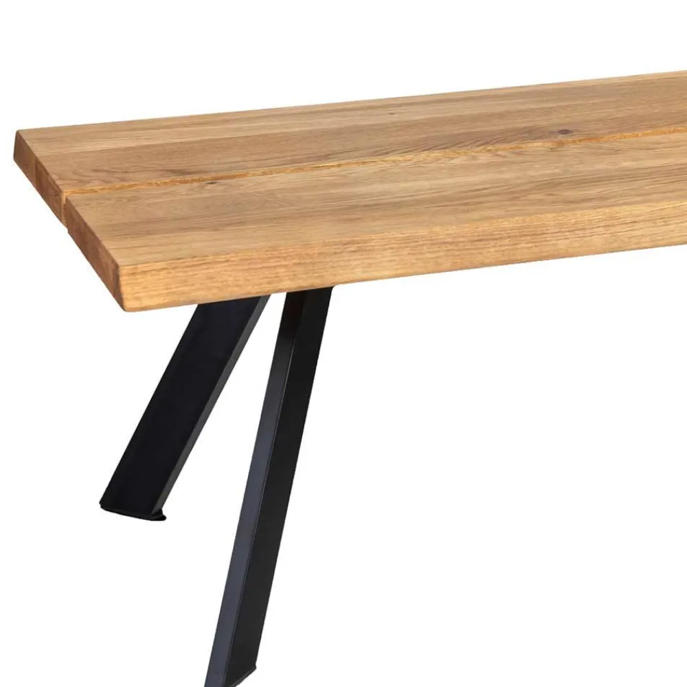 Wohnen Küchenbänke|Esszimmerbänke*Naturkanten Essbank aus Wildeiche - Piton