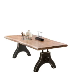 Wohnen Naturkanten Esstisch mit Industrial Gestell - Belego