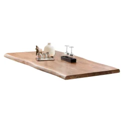 Wohnen Naturkanten Esstisch mit Industrial Gestell - Belego