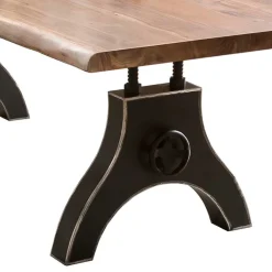 Wohnen Naturkanten Esstisch mit Industrial Gestell - Belego