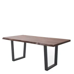 Wohnen Naturkanten-Esstisch mit Trapezgestell - Violettan