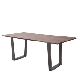 Wohnen Naturholzmöbel|Tische*Naturkantentisch in Walnuss Braun Akazie - Genzema