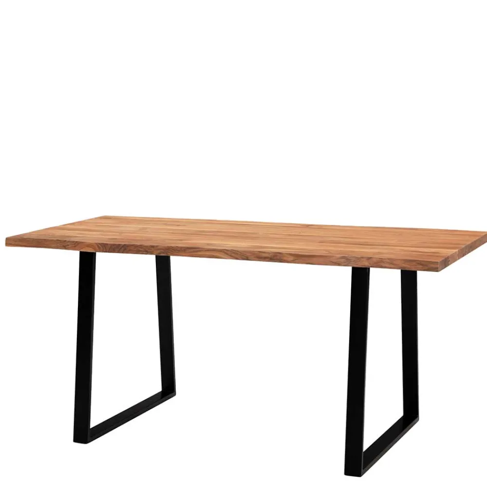 Wohnen Naturkanten-Tisch mit Trapezbeinen - Captain