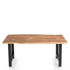 Wohnen Naturkantentisch und Armlehnenstühle - Norian (fünfteilig)