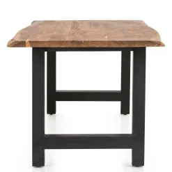 Wohnen Naturkantentisch und Armlehnenstühle - Norian (fünfteilig)