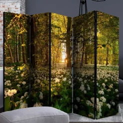 Wohnen Wohnzimmer-Regale|Paravents*Naturmotiv Paravent Wald Bäume & Bärlauch - Sybila III