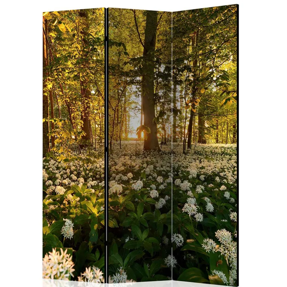 Wohnen Wohnzimmer-Regale|Paravents*Naturmotiv Paravent Wald Bäume & Bärlauch - Sybila III