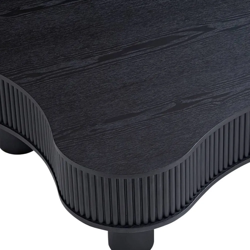Wohnen Niedriger Design-Couchtisch in Schwarz - Hiloria