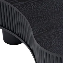 Wohnen Niedriger Design-Couchtisch in Schwarz - Hiloria