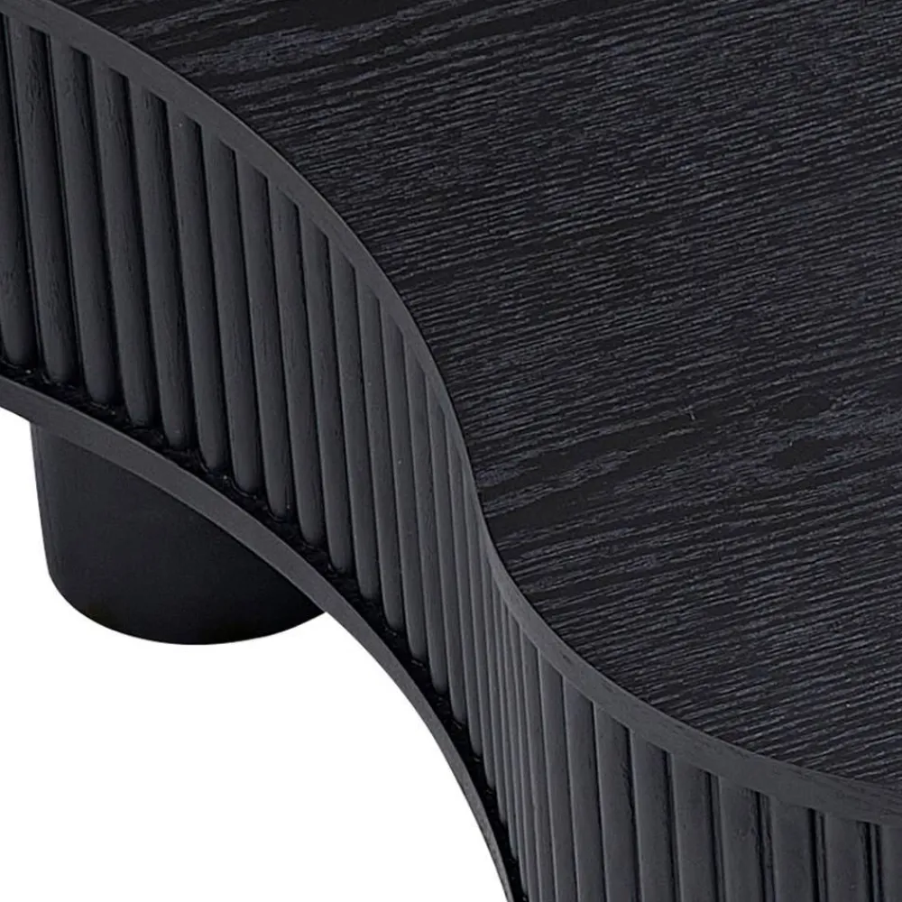 Wohnen Niedriger Design-Couchtisch in Schwarz - Hiloria