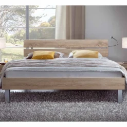 Wohnen Niedriges Bett Hamburg in Eiche Sonoma Dekor