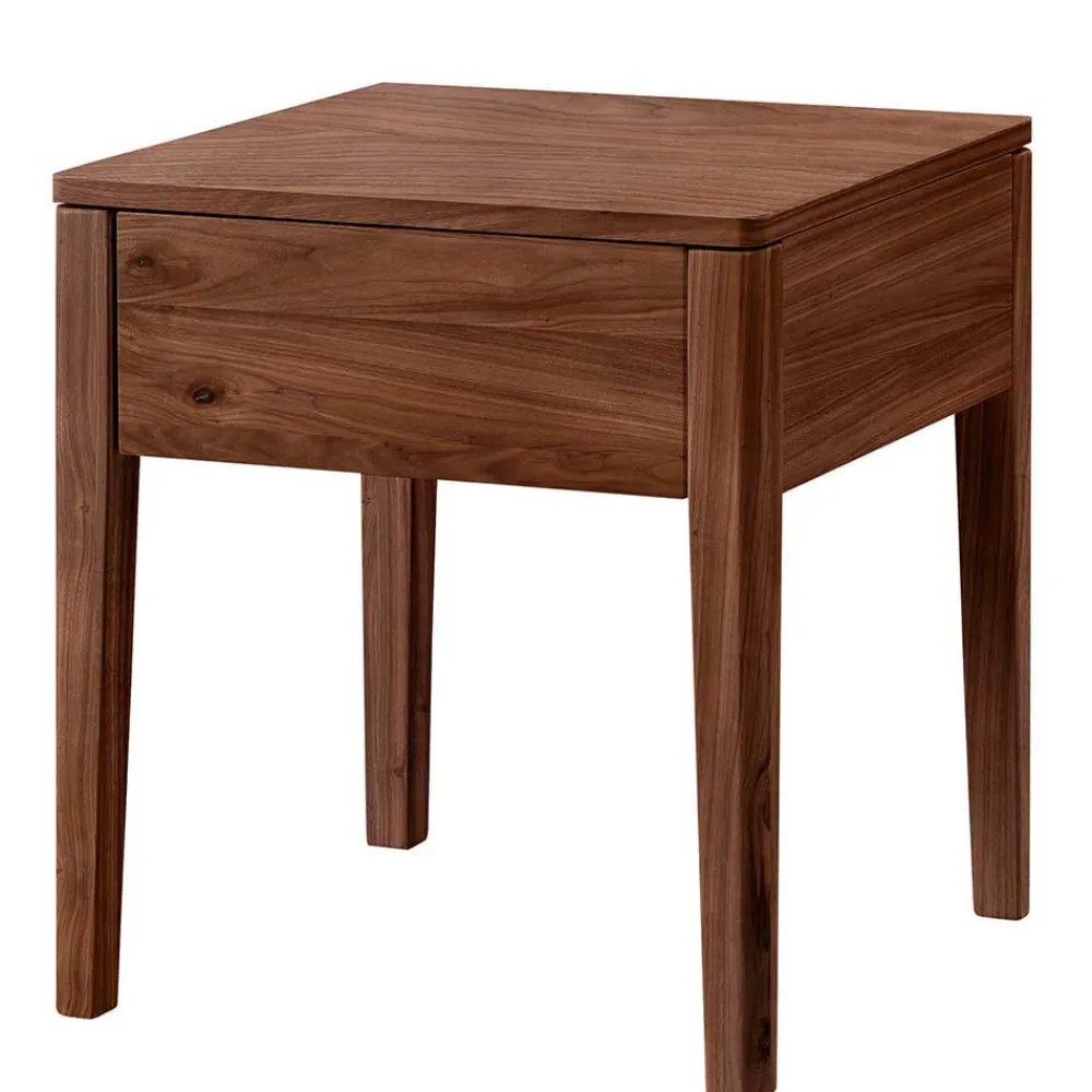 Wohnen Braune Möbel*Nussbaum Bett mit extravagantem Kopfteil - Astosa