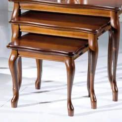 Wohnen Nussbaum Furnier Dreisatztisch Mugello im italienischen Stil (dreiteilig)