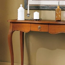 Wohnen Nussbaum Furnier Konsolentisch Lurna klassisch