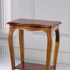 Wohnen Nussbaumfarbener Beistelltisch Luvretto im Design Italienisch