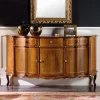 Wohnen Nussbaumfarbenes Sideboard Dentro im Barock Design