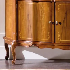 Wohnen Nussbaumfarbenes Sideboard Dentro im Barock Design