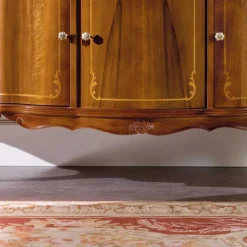 Wohnen Nussbaumfarbenes Sideboard Dentro im Barock Design