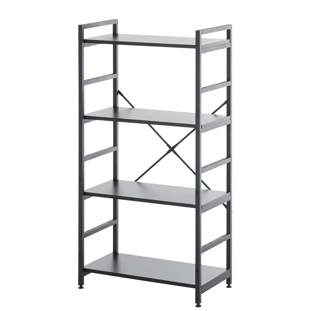 Wohnen Loft Möbel|Industrial Möbel*Offenes Industrial Style Regal in Schwarz - Keuna