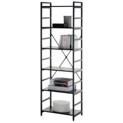 Wohnen Loft Möbel|Industrial Möbel*Offenes Industrial Style Regal in Schwarz - Keuna