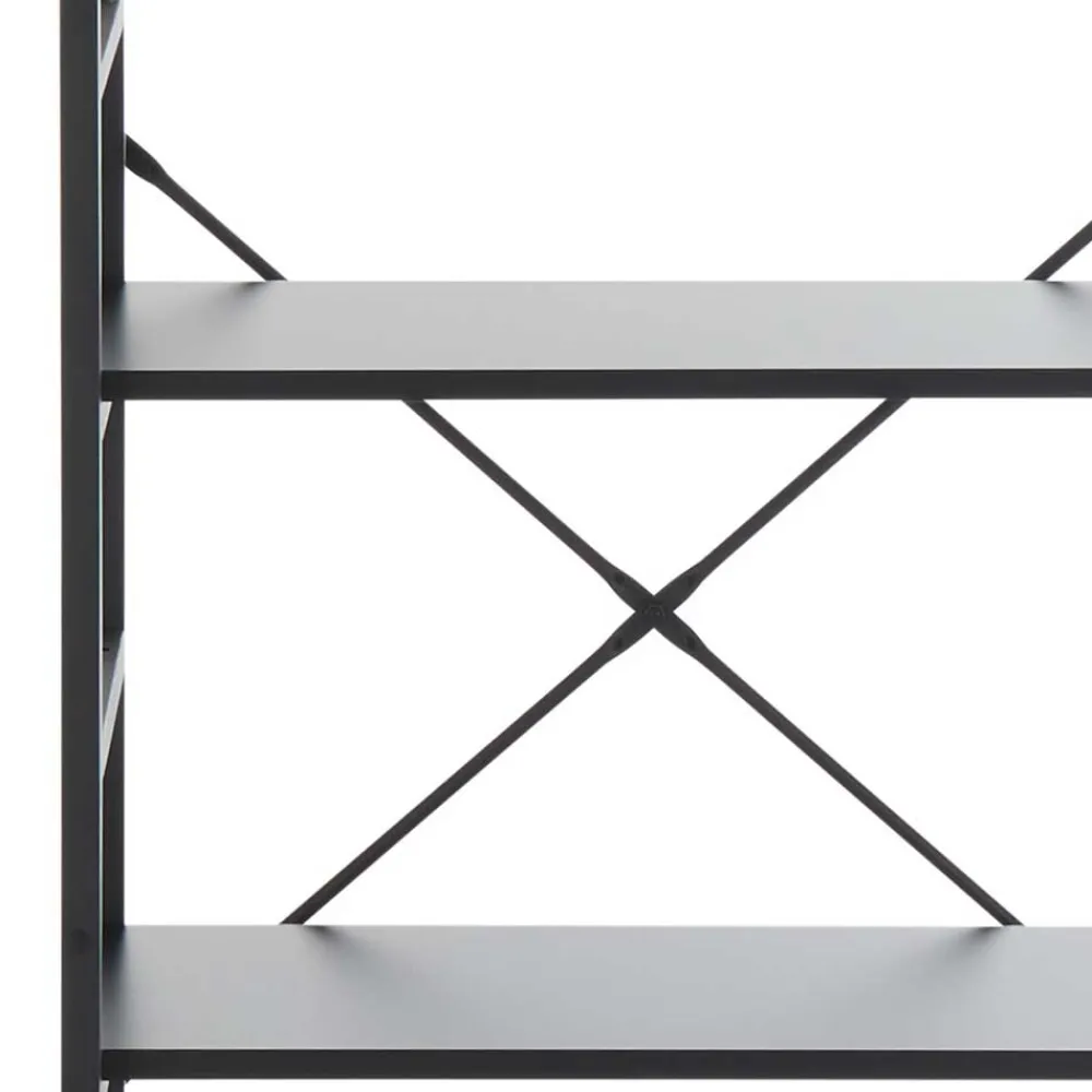 Wohnen Loft Möbel|Industrial Möbel*Offenes Industrial Style Regal in Schwarz - Keuna