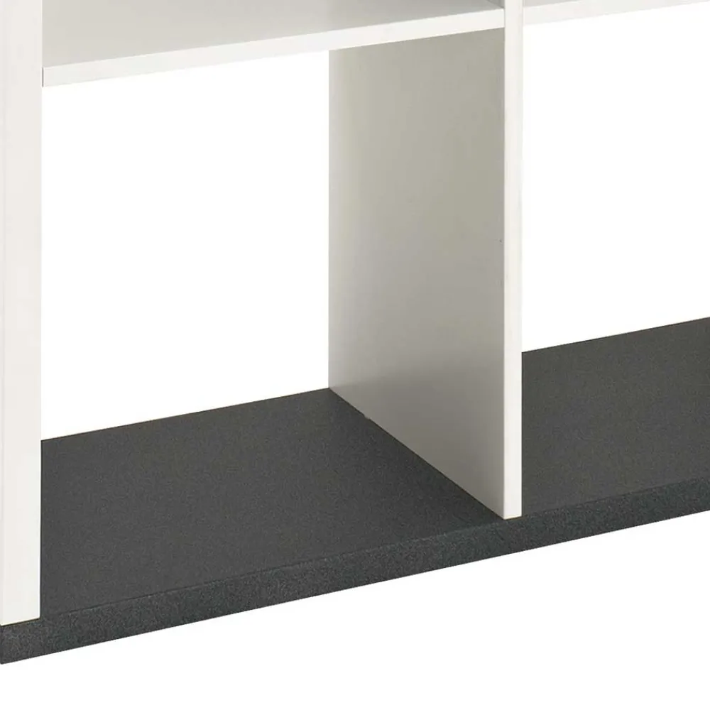 Wohnen Wohnzimmer-Regale|Esszimmerregale*Offenes Regal Clarence in Weiß Grau